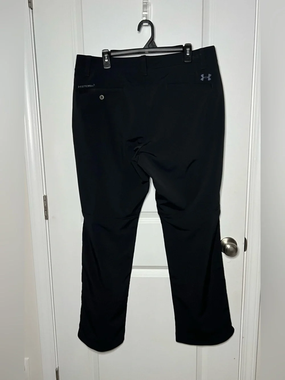 Under Armour Pants Coldgear Golf Performance Blk Stretch Flat Front Men's 38x32